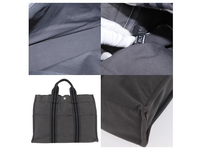 Borsa Fourre Tout MM di Hermès Grigio - vista 5