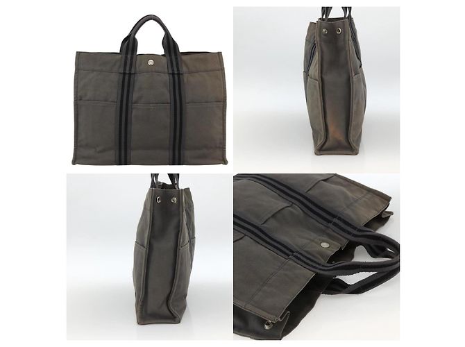 Borsa Fourre Tout MM di Hermès Grigio - vista 3
