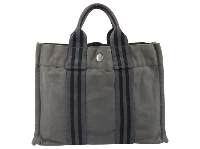 Borsa Hermès Fourre Tout PM Grigio - vista 2