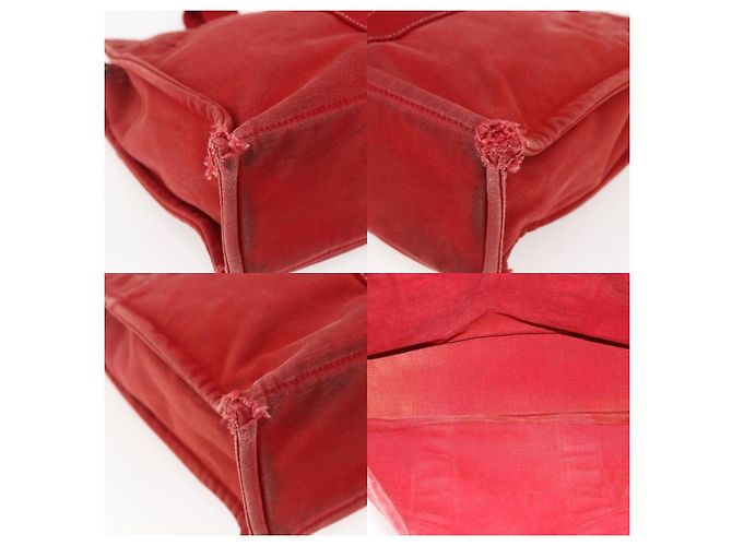 Borsa Hermès Deauville MM Rosso - vista 5