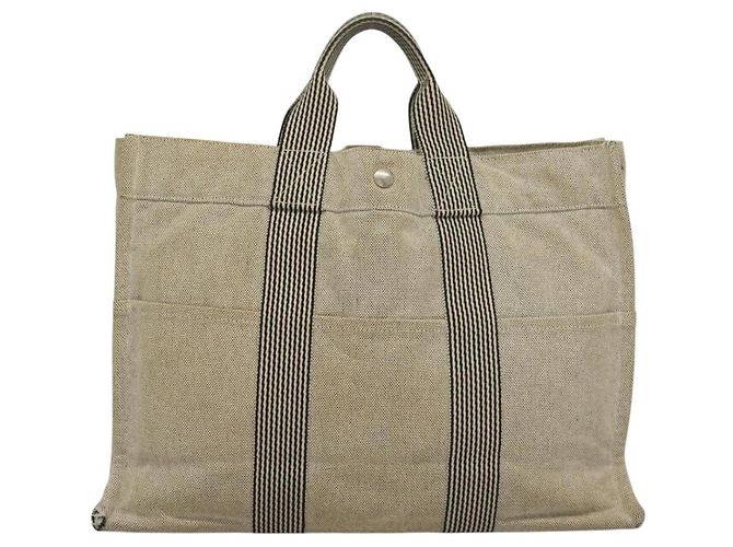 Borsa Fourre Tout MM di Hermès Grigio - vista 2