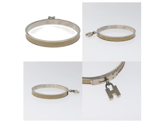 Bracciale a manica argento beige di Hermès - vista 3