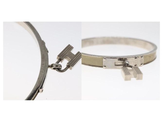 Bracciale a manica argento beige di Hermès - vista 4
