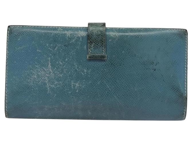 Hermès Bean Lang Wallet Blau - Ansicht 2