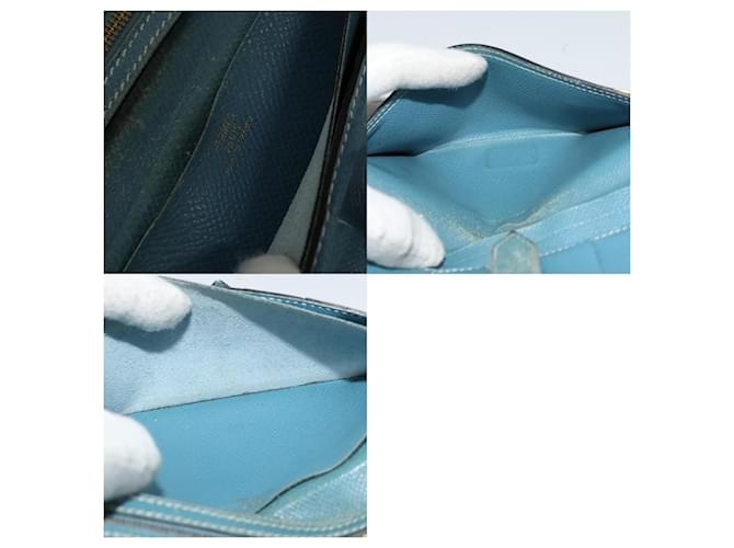 Hermès Bean Lang Wallet Blau - Ansicht 7