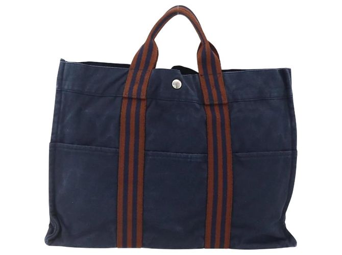 Borsa Fourre Tout MM di Hermès Blu - vista 2