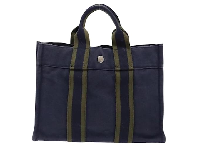 Borsa Hermès Fourre Tout PM Blu - vista 2