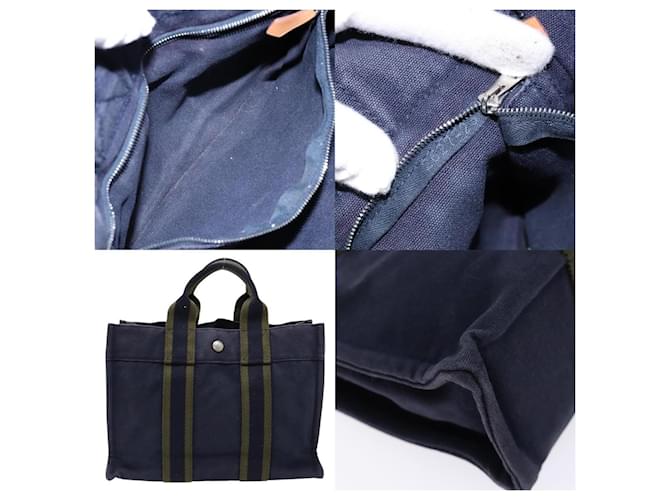 Borsa Hermès Fourre Tout PM Blu - vista 5