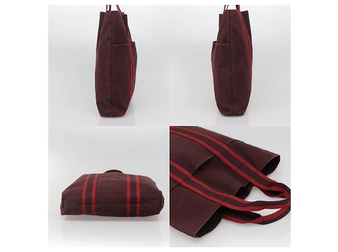 Borsa a mano Fourre Tout Cabas Hermès Rosso - vista 3