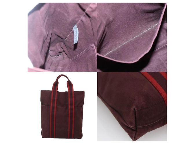Borsa a mano Fourre Tout Cabas Hermès Rosso - vista 5