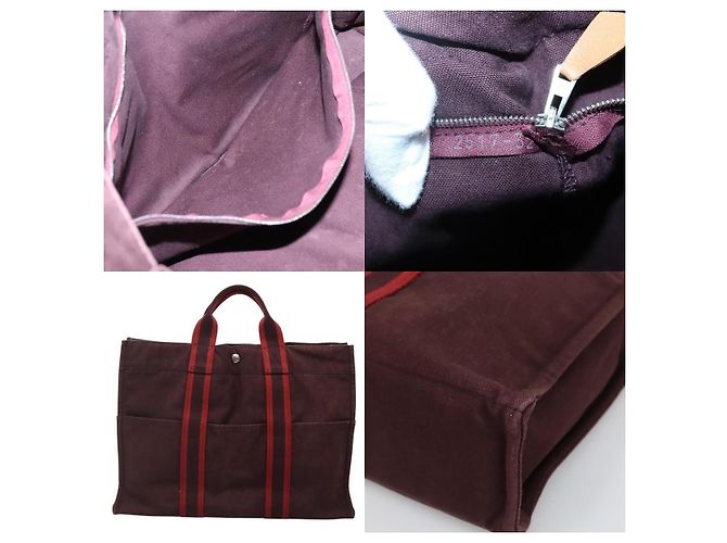 Borsa Fourre Tout MM di Hermès Rosso - vista 5