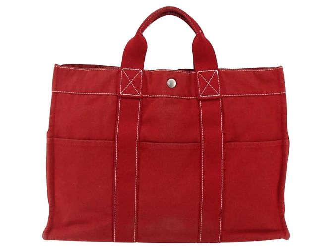 Borsa Fourre Tout MM di Hermès Rosso - vista 2