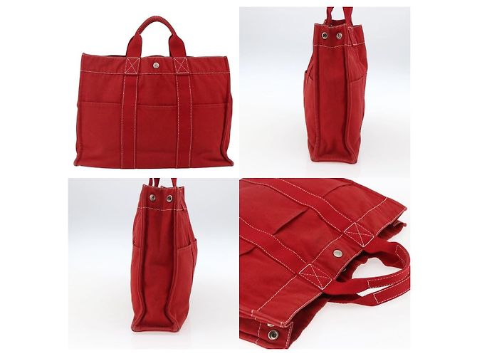 Borsa Fourre Tout MM di Hermès Rosso - vista 3
