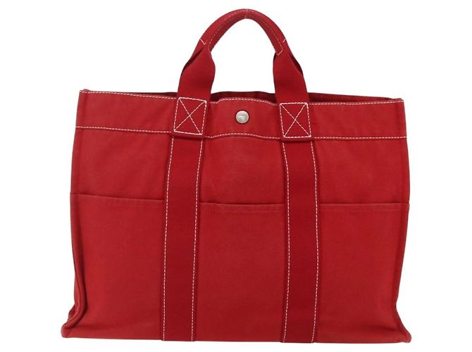 Borsa Fourre Tout MM di Hermès Rosso - vista 2