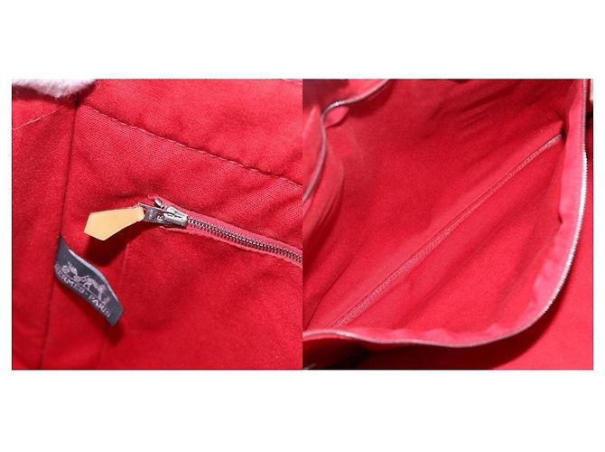 Borsa Fourre Tout MM di Hermès Rosso - vista 7