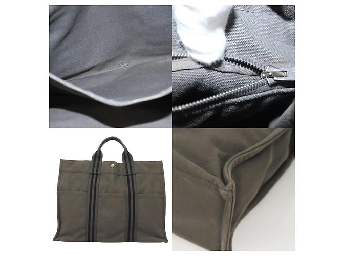 Borsa Fourre Tout MM di Hermès Grigio - vista 5