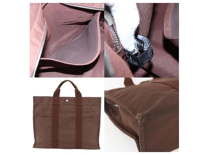 Borsa Hermès Her Line Tote MM Marrone - vista 5