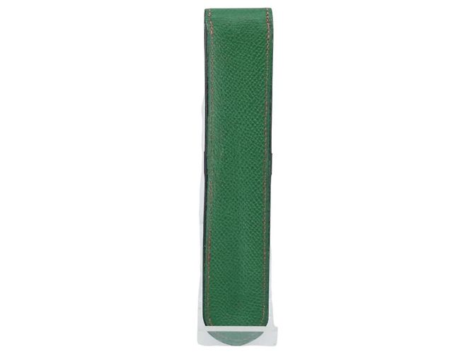 Estuche para pluma Hermès 2210 Verde de Cuero - vista 2