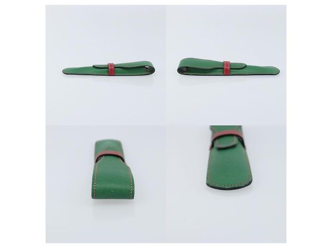 Estuche para pluma Hermès 2210 Verde de Cuero - vista 3