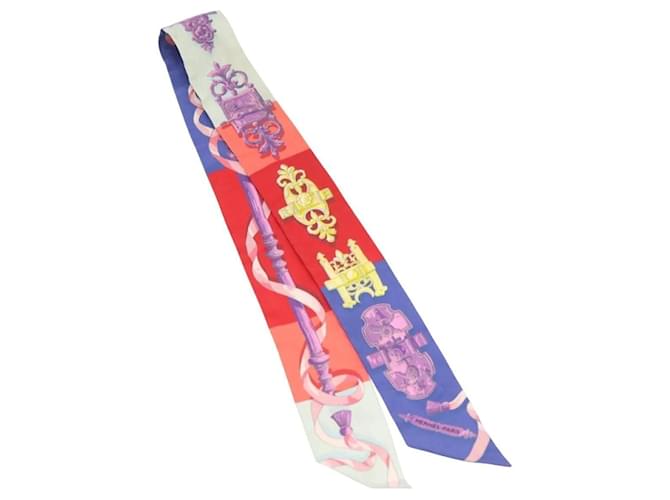 Foulard Twilly Hermès in seta blu - vista 2