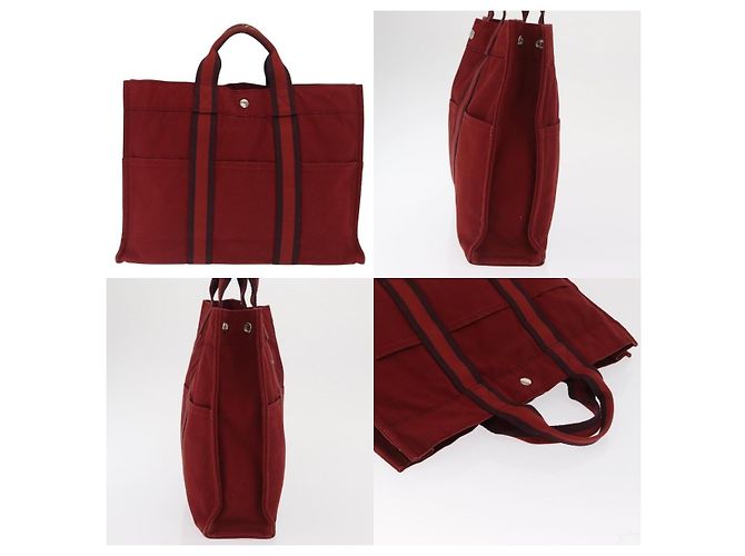 Borsa Fourre Tout MM di Hermès Rosso - vista 3