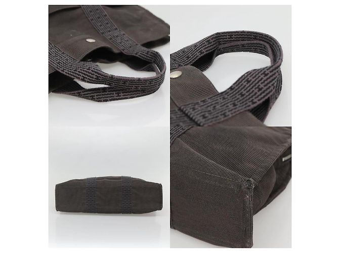 Hermès Her Line Tote Baumwolle Grau - Ansicht 4