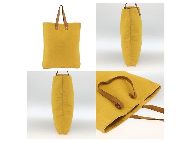 Hermès Amedaba GM Tote Tasche Gelb - Ansicht 3