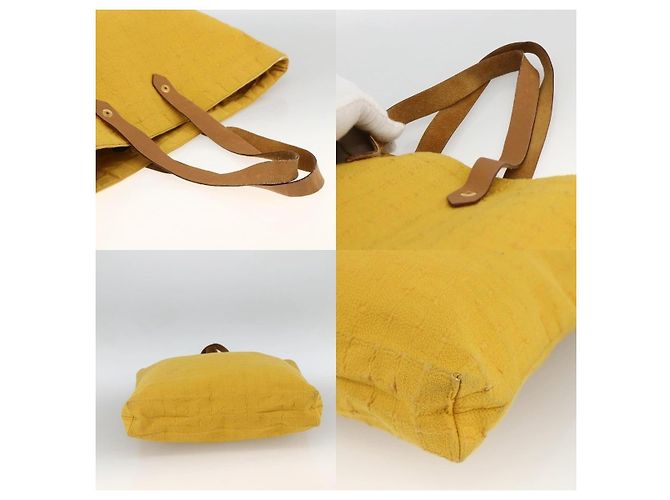 Hermès Amedaba GM Tote Tasche Gelb - Ansicht 4