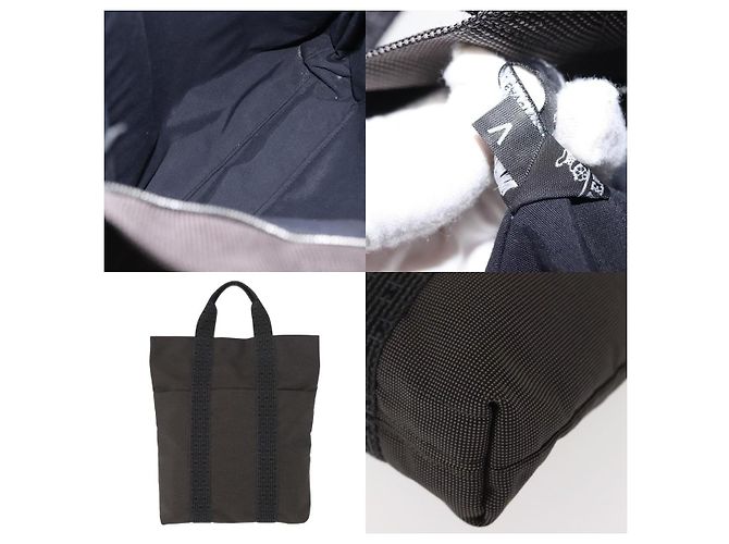 Hermès Her Line Cabas Tasche Grau - Ansicht 5