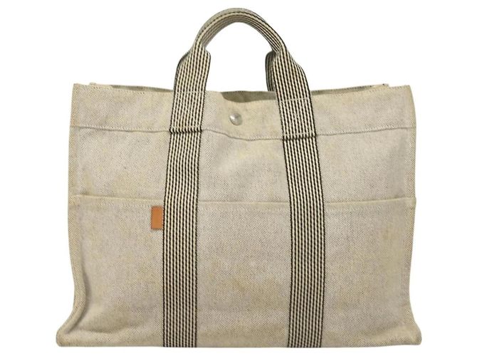 Borsa Fourre Tout MM di Hermès Grigio - vista 2