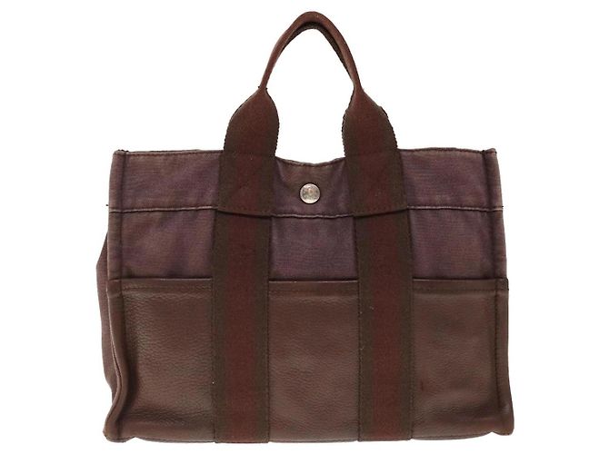 Borsa Hermès Fourre Tout PM Marrone - vista 2