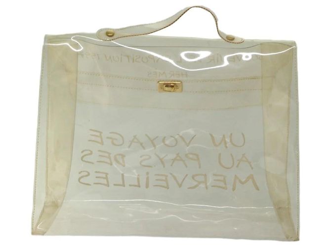 Borsa Hermès Kelly bianca Bianco - vista 2