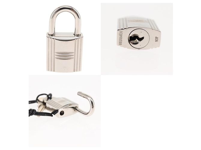 Lucchetto in metallo Hermès Argento - vista 3