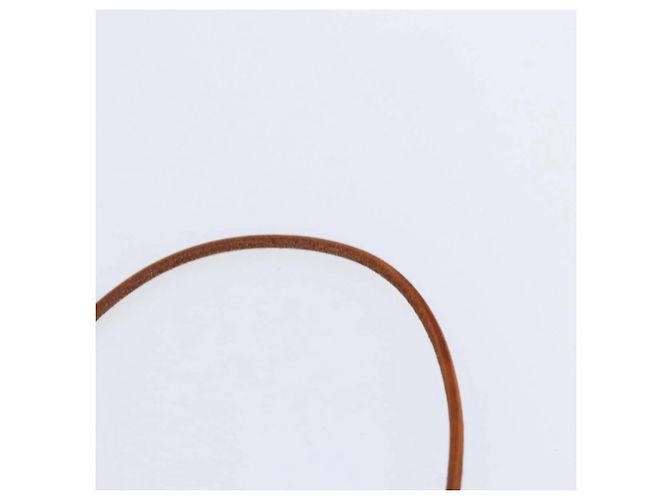Hermès Collana Choker Cuore Cadena Viviride in pelle marrone Hermes - vista 4