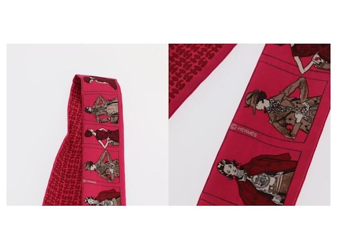 Hermès Twilly Seidentuch Rosa Pink - Ansicht 5