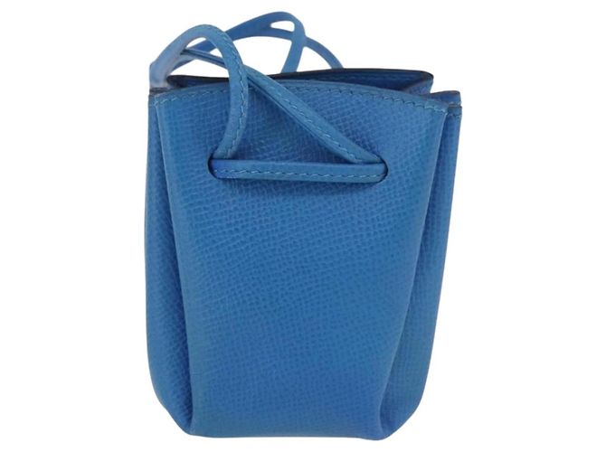 Pochette Vespa Hermès Blu Pelle - vista 2