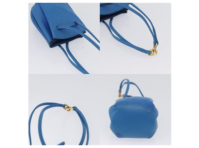 Pochette Vespa Hermès Blu Pelle - vista 4