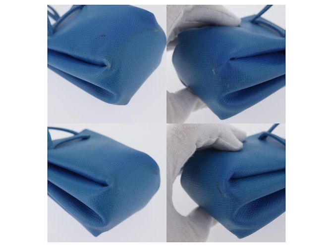 Pochette Vespa Hermès Blu Pelle - vista 5