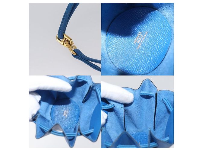Pochette Vespa Hermès Blu Pelle - vista 6