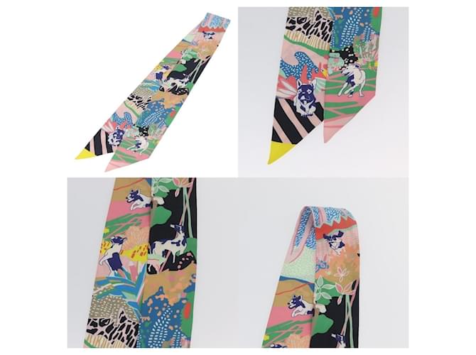 Foulard Twilly Hermès in seta multicolore - vista 4