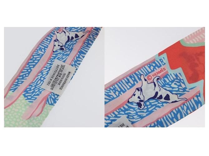 Foulard Twilly Hermès in seta multicolore - vista 5