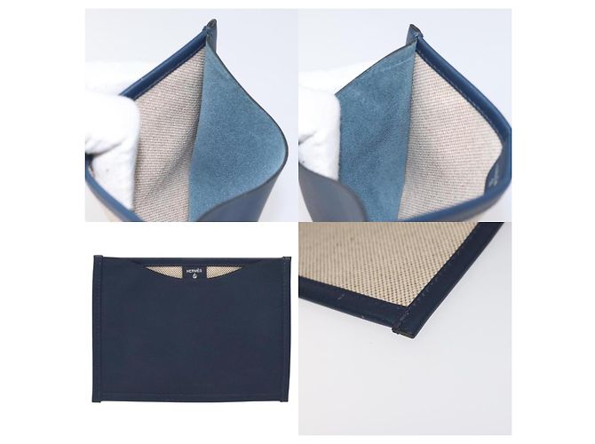Hermès Pochette Petit Ash Hermes Blu - vista 5