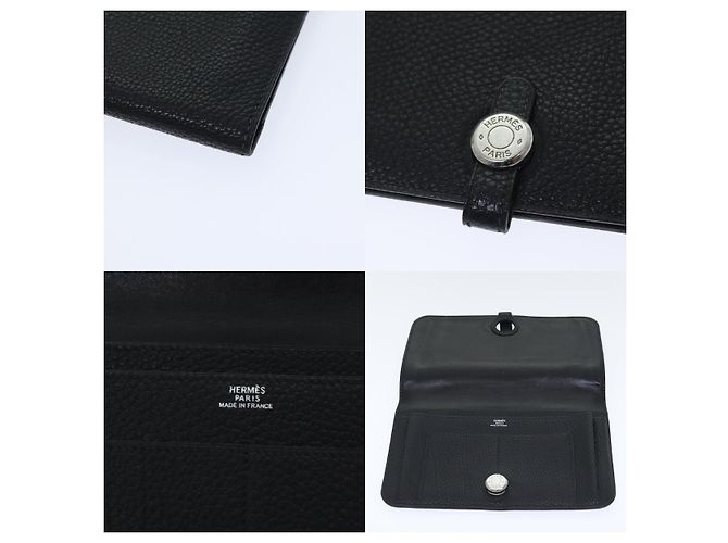 Cartera Larga Dogon GM de Hermès Negro - vista 4