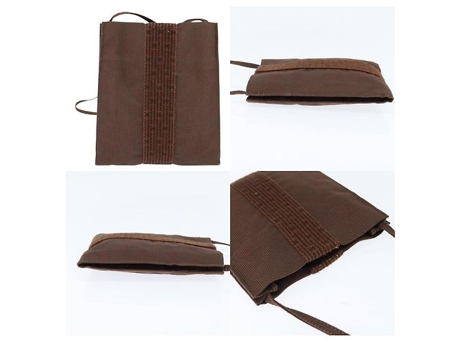 Borsa a Spalla Hermès Pochette Her Line MM Marrone - vista 3