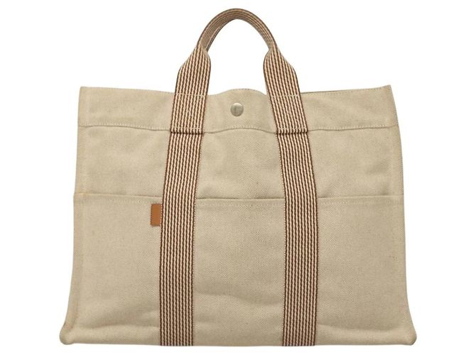 Borsa Fourre Tout MM di Hermès Beige - vista 2