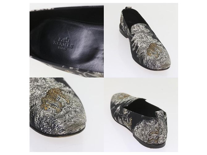 Hermès Hermes Jungle Semelle Lederschuhe Schwarz - Ansicht 5
