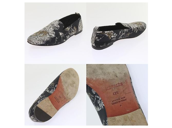 Hermès Hermes Jungle Semelle Lederschuhe Schwarz - Ansicht 6