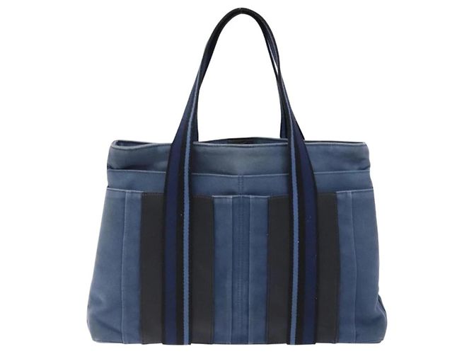 Hermès Troca Horizontal MM Tote Bag Blau - Ansicht 2