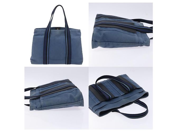 Hermès Troca Horizontal MM Tote Bag Blau - Ansicht 3