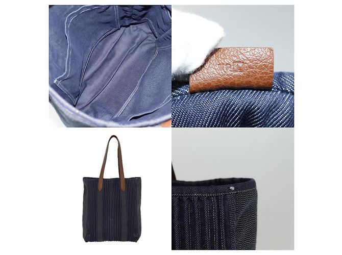 Hermès Calicut Denim Tote Blau - Ansicht 5